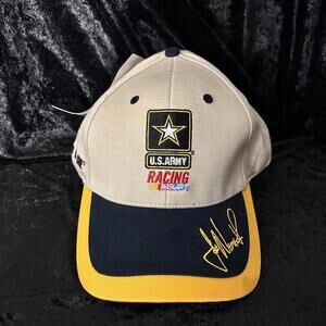 NASCAR RACING CAP LARGE/XLARGE STRETCH TAN/BLACK NEW WITH TAGS